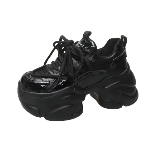 Dragon Dance визуально увеличивает рост Низкий топ Толстая подошва Кроссовки Женские