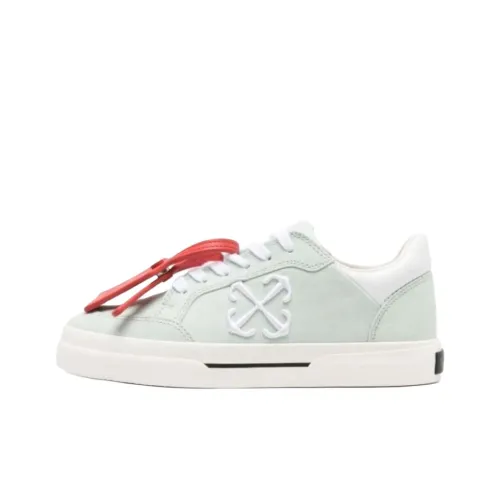 OFF Белый Кеды Низкие Светло-зеленые Женские