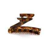 Кофейный леопард, заколка-краб