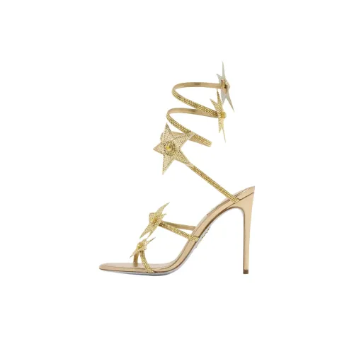 RENE CAOVILLA Cleo Звезда one Ремень Сандалии 10,5cm Женские Золотой
