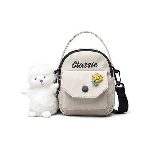 Crtnzo Kroez Canvas Сумка Стандартная Женская Экрю Черная