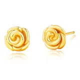 Серьги-гвоздики из серебра 925 пробы, розовые, 2 штуки