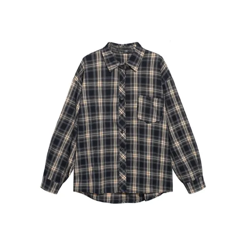 MOONCORE Черные Женские Рубашки