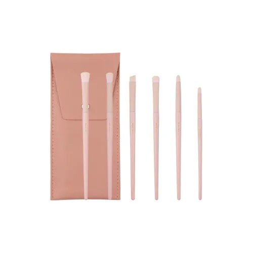 BYCSL 6 шт Розовый Глаза Кисть для макияжа Портативный Антибактериальный Смешанный Детали Мягкая кожа Дружелюбный Тень Форма