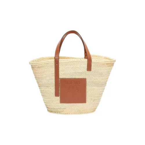 LOEWE Palm Leaf Basket Bag Handbag Shoulder Bag Large Women's Beige