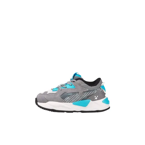 Minecraft X PUMA RS Z Low Топ Обувь для малышей Серо-бежевый Синий Infant And Toddler