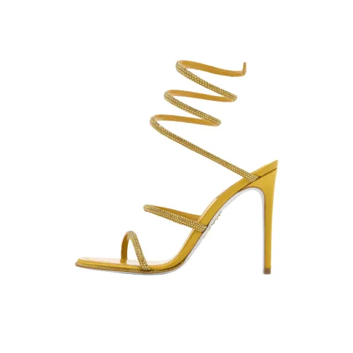 RENE CAOVILLA Cleo One Sandals Strap 10,5cm Women's Yellow РЕНЕ CAOVILLA Cleo One Сандалии Ремешок 10,5 см Женский Желтый