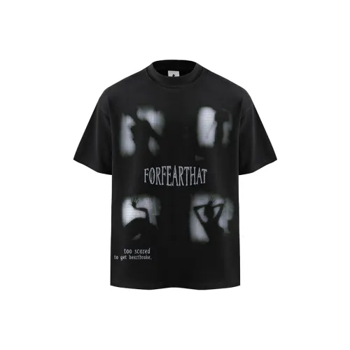 FOR FEAR THAT Черная унисекс футболка