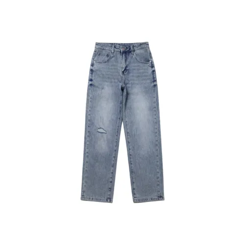 Devanro Серый Пыльно-Синий Мужские Джинсы