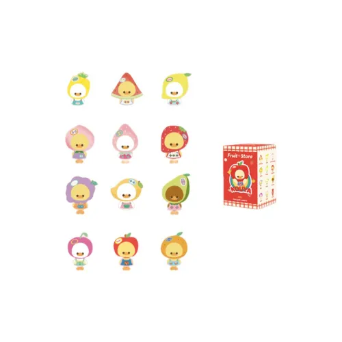 POP MART Коллаборация KOUYA Фрукты Магазин Плюшевая кукла Слепые коробки Один Mystery Коробка Целая коробка 12 шт