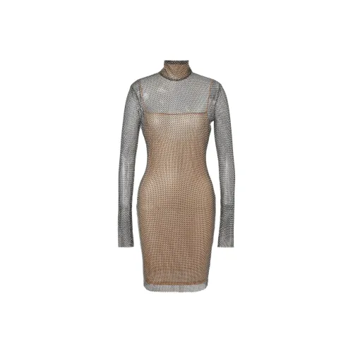 Genny Черный Женские Длинные Платья с рукавами Sleeved