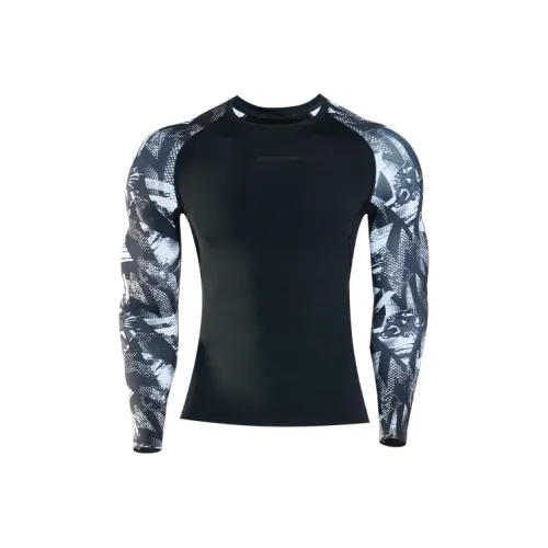 RIGORER Осенний Зимний Брошированный Длинный Рукав Компрессионный Одежда Унисекс