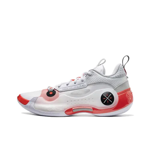 LINING Wade's Way 10 Low Амортизация Износостойкий Низкий Топ Баскетбольные Кроссовки Мужские Белый Красный