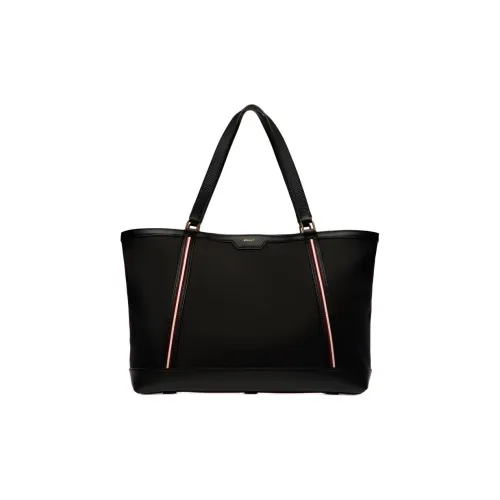 BALLY Code Коровья кожа Тоут Сумка Сумка для покупок Сумка Большая Женская Черная