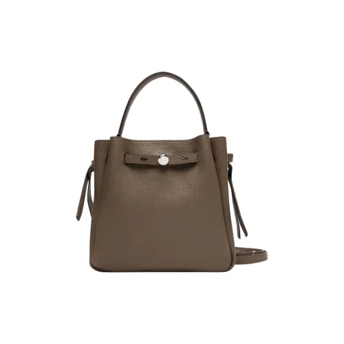 Tory Burch Romy Коровья кожа Ведрообразная сумка Сумка через плечо Сумка для женщин Цвет грибно-серый