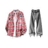 Washed Red + Smoke Gray [Джинсы]