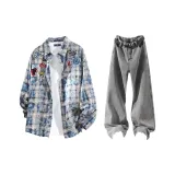Washed Blue + Smoke Gray [Джинсы]  
Вымытый Синий + Дымчатый Серый [Джинсы]