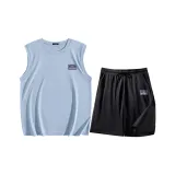 Ледниковый Синий (Mb Continuous Mountains Логотип на груди) + Черный (Mb Continuous Mountains Логотип на штанах)