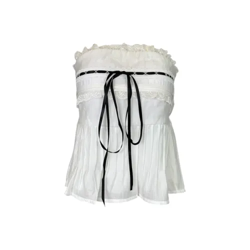 UYH Белый Женские Топы без бретелек