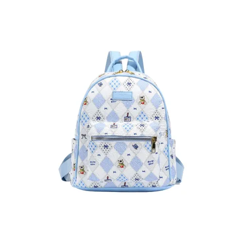 NOMK ПУ (полиуретан) Рюкзак Женские Синий Розовый