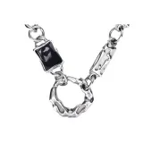 Вырез, круглое кольцо, черный, квадрат, ожерелье