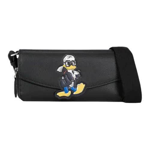 Karl Lagerfeld Disney Collaboration Коровья кожа Кошелек Маленький Женский Черный