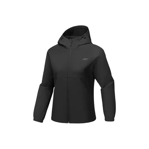 Skechers Угольный черный/0018 Женские Куртки