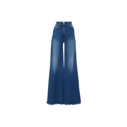 Leather Cat Синий Женские Джинсы