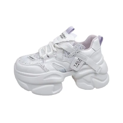 Dragon Dance Дышащие Кроссовки с Низким Верхом и Толстой Подошвой для Увеличения Высоты Женские