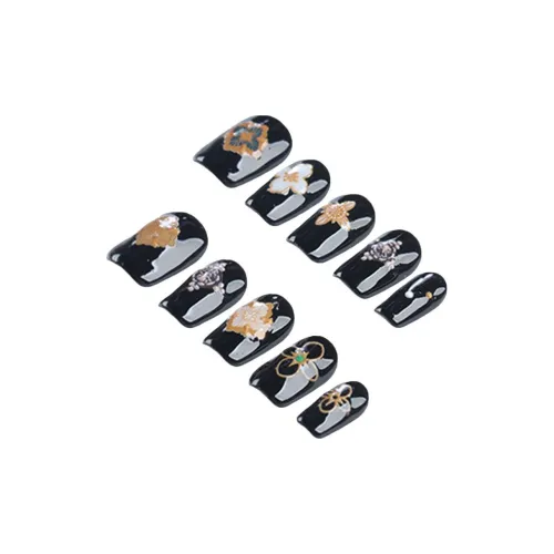 YIYIHE Креативный Цветочный MID Длина Укороченный Короткий Квадратный Круглый Черный Однотонный