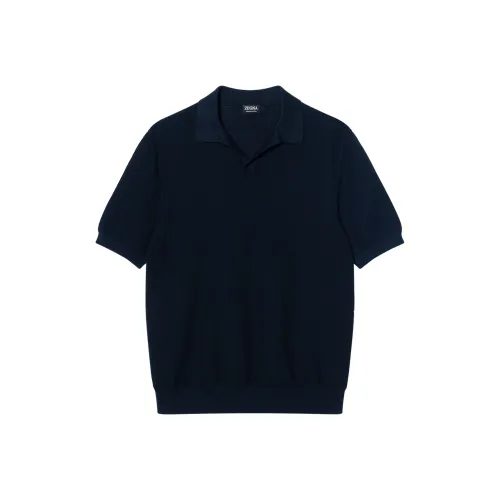 Ermenegildo Zegna Мужская поло морской синего цвета