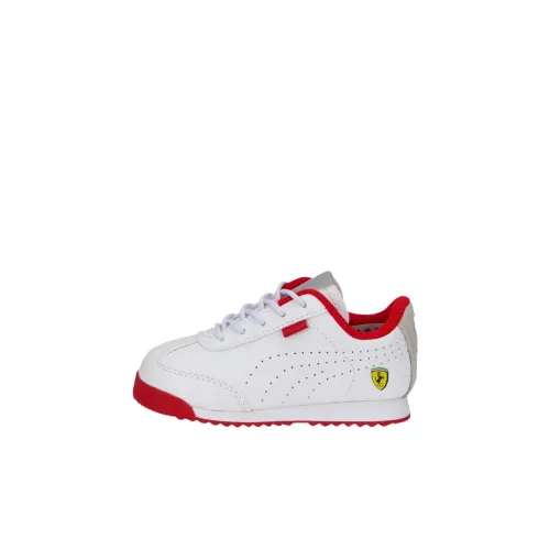 Scuderia Ferrari X PUMA Roma Via Little Kid Низкий Топ Обувь для малышей Белый Infant And Toddler