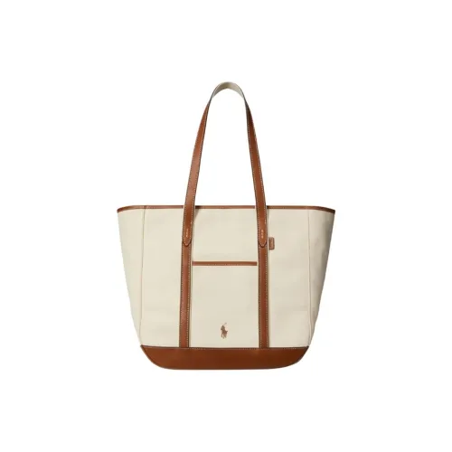 Polo Ralph Lauren Холст Тоут Сумка Плечевая Сумка Женская Белая