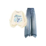 Di Сад Экрю + Однотонный Синий Морская Соль