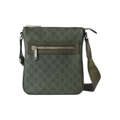 GUCCI Canvas Курьерская сумка Сумка через плечо Маленькая Мужская Зеленая