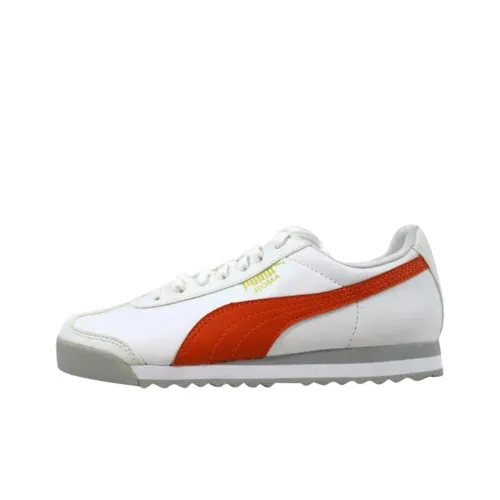 PUMA Roma Basic Low Top Детские Тренировочные Кроссовки Белый Красный Подростки