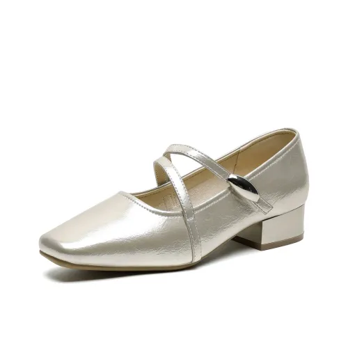 HUANAI Грубый каблук Мэри Джейн Женские туфли