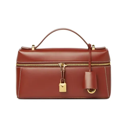 Loro Piana Extra Bag Телячья кожа Через плечо Сумка Женские Темный Золотой Солнце Золотой