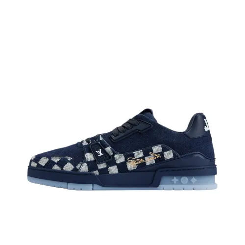 LOUIS VUITTON Nigo Collaboration Trainer FW25 Low Скейтборд Кроссовки Мужские Синие