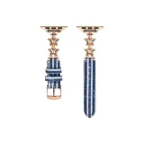 Розовое золото, полосы, деним