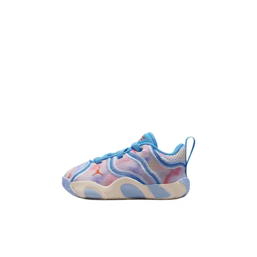 Джордан Tatum 3 Low Топ Обувь для малышей Университетский синий Камелиевый розовый Светлая слоновая кость Infant And Toddler