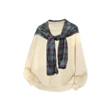 Синий шарф + абрикос