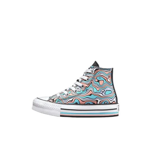 Converse Chuck Taylor All Star Lift High Топ Kids Кеды Бело-синий розовый Дети Возраст 3-7 лет