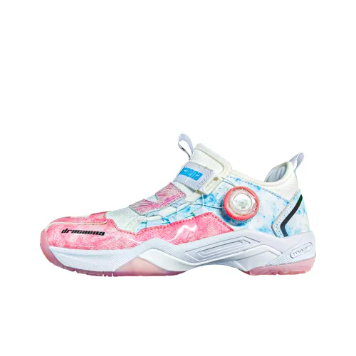 DRACAENA Амортизаторы Shock Slip-resistant Дышащая Низкая Обувь для Бадминтона Унисекс Mulan Розовая