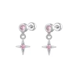 Розовый крестообразная звезда