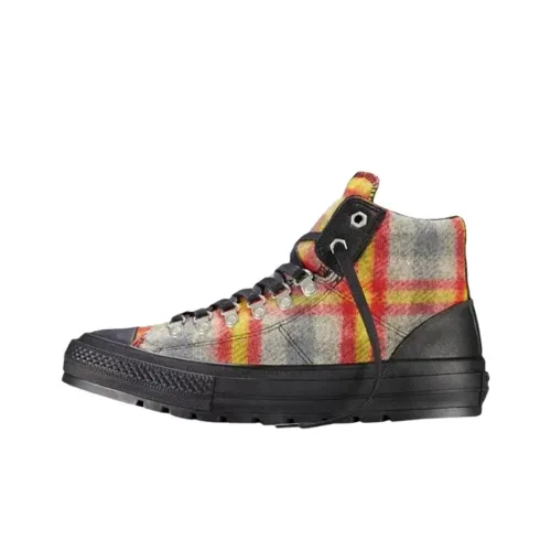 WOOLRICH x Converse Chuck Taylor All Star High Топ Скейтборд Кроссовки Мужские Серый Красный