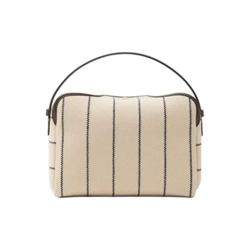 Loro Piana Cotton Bag Women's Blue Beige Dark Chocolate