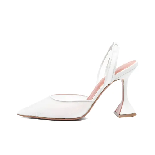 AMINA MUADDI Holli Нестандартный каблук Высокие каблуки 10 см Женские Белые