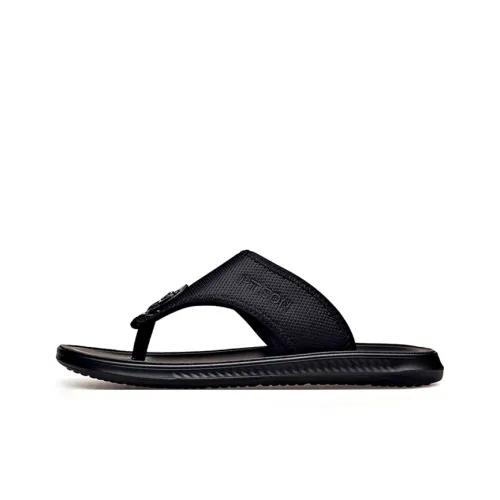 PT'SON Ткани вязаные Быстросохнущий Шлепанцы Мужской Чисто черный