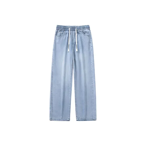 YINLEI Светло-синие Унисекс Джинсы